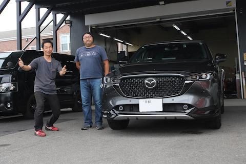 CX-5 フェンダーのへこみを塗装しないデントリペア修理